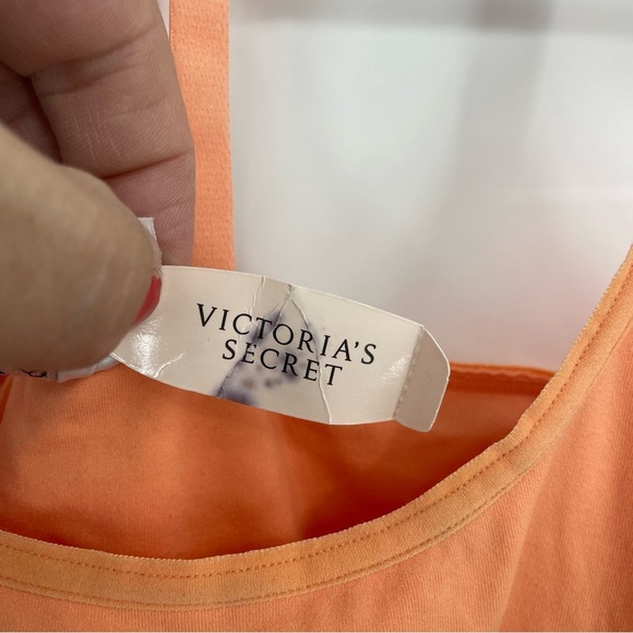 NWT vintage Victoria’s Secret Tank Top Sz M Peach Orange Body by Victoria Heart - Picture 5 of 10